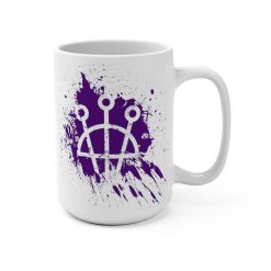 The Bloodied Pins of Fate Big Mug in Purple